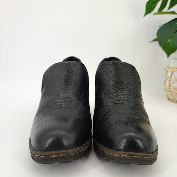 Boc Born Women's Black Leather Slip on Booties Shoes Size 6 - Picture 2 of 9
